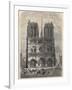 Notre Dame Plan after Eugene Viollet le Duc, who restored the cathedral in the mid-19th century-French School-Framed Giclee Print