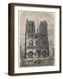 Notre Dame Plan after Eugene Viollet le Duc, who restored the cathedral in the mid-19th century-French School-Framed Giclee Print