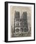 Notre Dame Plan after Eugene Viollet le Duc, who restored the cathedral in the mid-19th century-French School-Framed Giclee Print