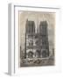 Notre Dame Plan after Eugene Viollet le Duc, who restored the cathedral in the mid-19th century-French School-Framed Giclee Print