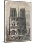 Notre Dame Plan after Eugene Viollet le Duc, who restored the cathedral in the mid-19th century-French School-Mounted Giclee Print