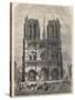 Notre Dame Plan after Eugene Viollet le Duc, who restored the cathedral in the mid-19th century-French School-Stretched Canvas