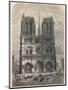 Notre Dame Plan after Eugene Viollet le Duc, who restored the cathedral in the mid-19th century-French School-Mounted Giclee Print