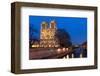 Notre Dame River Seine at Dusk-null-Framed Art Print