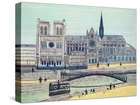 Notre-Dame (South Side), C.1933 (Oil on Canvas)-Louis Vivin-Stretched Canvas