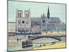 Notre-Dame (South Side), C.1933 (Oil on Canvas)-Louis Vivin-Mounted Giclee Print