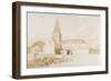 Notre Dame Sur L'Eau, Domfront, Normandy, C.1820 (Brown Wash and Graphite on Paper)-John Sell Cotman-Framed Giclee Print