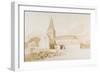 Notre Dame Sur L'Eau, Domfront, Normandy, C.1820 (Brown Wash and Graphite on Paper)-John Sell Cotman-Framed Giclee Print