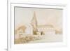 Notre Dame Sur L'Eau, Domfront, Normandy, C.1820 (Brown Wash and Graphite on Paper)-John Sell Cotman-Framed Giclee Print
