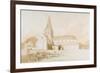 Notre Dame Sur L'Eau, Domfront, Normandy, C.1820 (Brown Wash and Graphite on Paper)-John Sell Cotman-Framed Giclee Print