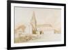 Notre Dame Sur L'Eau, Domfront, Normandy, C.1820 (Brown Wash and Graphite on Paper)-John Sell Cotman-Framed Giclee Print