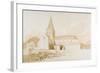 Notre Dame Sur L'Eau, Domfront, Normandy, C.1820 (Brown Wash and Graphite on Paper)-John Sell Cotman-Framed Giclee Print