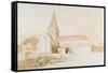 Notre Dame Sur L'Eau, Domfront, Normandy, C.1820 (Brown Wash and Graphite on Paper)-John Sell Cotman-Framed Stretched Canvas