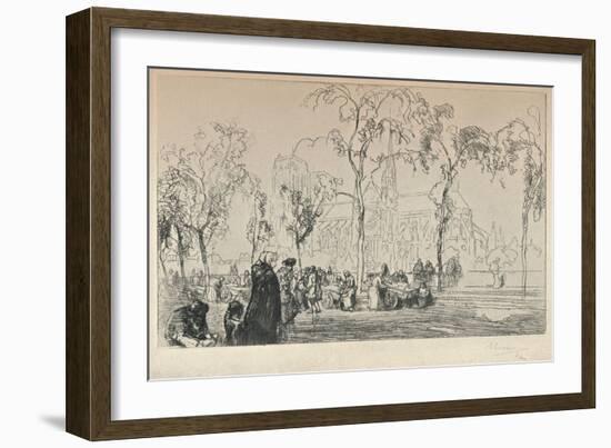 Notre Dame Viewed from the Quai Montebello, 1915-Auguste Lepere-Framed Giclee Print