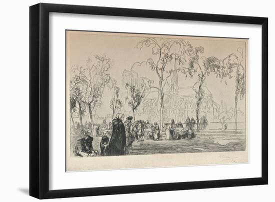 Notre Dame Viewed from the Quai Montebello, 1915-Auguste Lepere-Framed Giclee Print