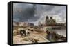 Notre-Dame vue du quai de la Tournelle-Johan-Barthold Jongkind-Framed Stretched Canvas