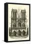 Notre Dame, West Front-null-Framed Stretched Canvas