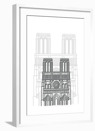 Notre Dame-Cristian Mielu-Framed Art Print