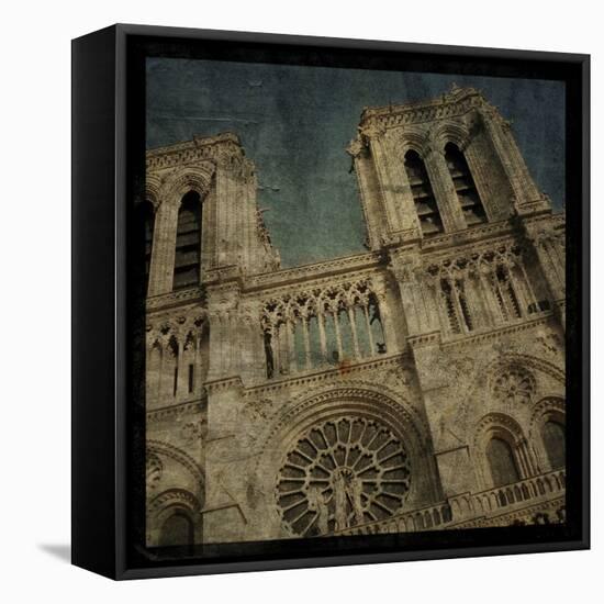 Notre Dame-John W Golden-Framed Stretched Canvas