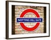 Notting Hill Gate Sign - Subway Station Sign - London - UK - England - United Kingdom - Europe-Philippe Hugonnard-Framed Photographic Print