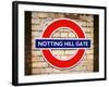 Notting Hill Gate Sign - Subway Station Sign - London - UK - England - United Kingdom - Europe-Philippe Hugonnard-Framed Photographic Print