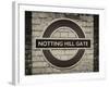 Notting Hill Gate Sign - Subway Station Sign - London - UK - England - United Kingdom - Europe-Philippe Hugonnard-Framed Photographic Print