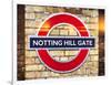 Notting Hill Gate Sign - Subway Station Sign - London - UK - England - United Kingdom - Europe-Philippe Hugonnard-Framed Photographic Print