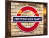 Notting Hill Gate Sign - Subway Station Sign - London - UK - England - United Kingdom - Europe-Philippe Hugonnard-Framed Photographic Print