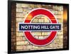 Notting Hill Gate Sign - Subway Station Sign - London - UK - England - United Kingdom - Europe-Philippe Hugonnard-Framed Photographic Print