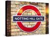 Notting Hill Gate Sign - Subway Station Sign - London - UK - England - United Kingdom - Europe-Philippe Hugonnard-Stretched Canvas