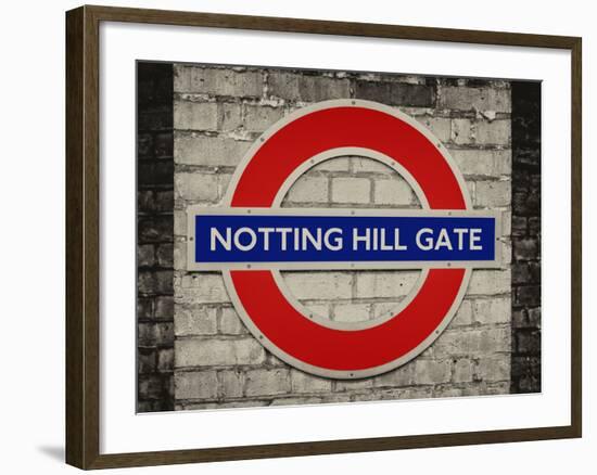 Notting Hill Gate Sign - Subway Station Sign - London - UK - England - United Kingdom - Europe-Philippe Hugonnard-Framed Photographic Print