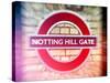 Notting Hill Gate Sign - Subway Station Sign - London - UK - England - United Kingdom - Europe-Philippe Hugonnard-Stretched Canvas