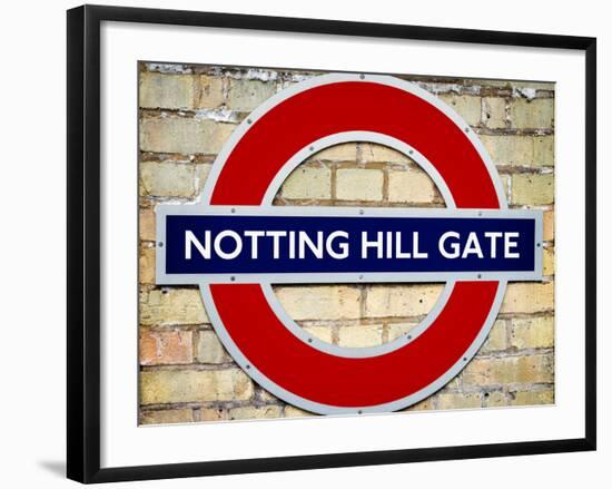 Notting Hill Gate Sign - Subway Station Sign - London - UK - England - United Kingdom - Europe-Philippe Hugonnard-Framed Photographic Print