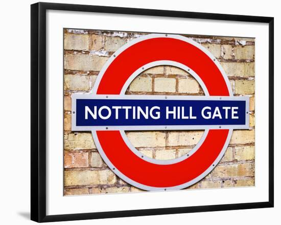 Notting Hill Gate Sign - Subway Station Sign - London - UK - England - United Kingdom - Europe-Philippe Hugonnard-Framed Photographic Print