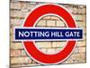 Notting Hill Gate Sign - Subway Station Sign - London - UK - England - United Kingdom - Europe-Philippe Hugonnard-Mounted Photographic Print