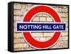 Notting Hill Gate Sign - Subway Station Sign - London - UK - England - United Kingdom - Europe-Philippe Hugonnard-Framed Stretched Canvas