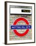 Notting Hill Gate Sign - Subway Station Sign - London - UK - England - United Kingdom - Europe-Philippe Hugonnard-Framed Photographic Print