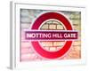 Notting Hill Gate Sign - Subway Station Sign - London - UK - England - United Kingdom - Europe-Philippe Hugonnard-Framed Photographic Print