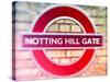 Notting Hill Gate Sign - Subway Station Sign - London - UK - England - United Kingdom - Europe-Philippe Hugonnard-Stretched Canvas