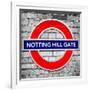 Notting Hill Gate Sign - Subway Station Sign - London - UK - England - United Kingdom - Europe-Philippe Hugonnard-Framed Photographic Print