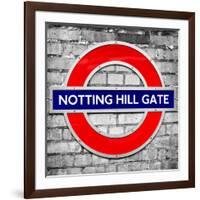 Notting Hill Gate Sign - Subway Station Sign - London - UK - England - United Kingdom - Europe-Philippe Hugonnard-Framed Photographic Print