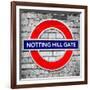 Notting Hill Gate Sign - Subway Station Sign - London - UK - England - United Kingdom - Europe-Philippe Hugonnard-Framed Photographic Print