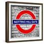 Notting Hill Gate Sign - Subway Station Sign - London - UK - England - United Kingdom - Europe-Philippe Hugonnard-Framed Photographic Print