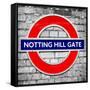 Notting Hill Gate Sign - Subway Station Sign - London - UK - England - United Kingdom - Europe-Philippe Hugonnard-Framed Stretched Canvas