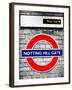 Notting Hill Gate Sign - Subway Station Sign - London - UK - England - United Kingdom - Europe-Philippe Hugonnard-Framed Photographic Print