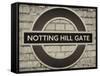 Notting Hill Gate Sign - Subway Station Sign - London - UK - England - United Kingdom - Europe-Philippe Hugonnard-Framed Stretched Canvas