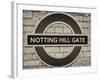 Notting Hill Gate Sign - Subway Station Sign - London - UK - England - United Kingdom - Europe-Philippe Hugonnard-Framed Photographic Print