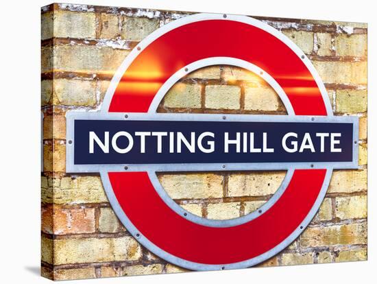 Notting Hill Gate Sign - Subway Station Sign - London - UK - England - United Kingdom - Europe-Philippe Hugonnard-Stretched Canvas