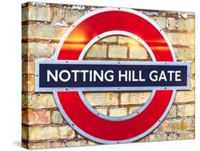 Notting Hill Gate Sign - Subway Station Sign - London - UK - England - United Kingdom - Europe-Philippe Hugonnard-Stretched Canvas