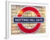 Notting Hill Gate Sign - Subway Station Sign - London - UK - England - United Kingdom - Europe-Philippe Hugonnard-Framed Photographic Print